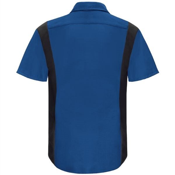 Men's Short Sleeve Perform Plus Shop Shirt w/ Oilblok Tech Royal Blue/Black, Small, Workwear Outfitters, Mfr#: SY42RB-SS-S